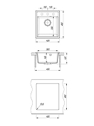 Кухонная мойка Uperwood UPD-406 42 391020200 цвет Уголь-4