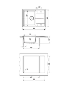 Кухонная мойка Uperwood UPD-202 62 391020211 цвет Уголь-4