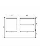 Тумба с раковиной Uperwood Tanos 60 291020252 подвесная цвет Черный матовый-13