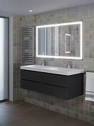 Тумба с раковиной Uperwood Tanos 120 2291020256 подвесная цвет Черный матовый