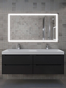 Тумба с раковиной Uperwood Tanos 120 2291020256 подвесная цвет Черный матовый-1