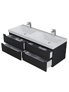 Тумба с раковиной Uperwood Tanos 120 2291020256 подвесная цвет Черный матовый-3