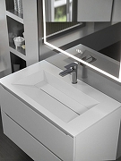 Тумба с раковиной Uperwood Tanos-Next 80 290000010 подвесная цвет Белый матовый-3