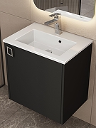 Тумба с раковиной Uperwood Aurora 50 KAurora50bm подвесная цвет Черный матовый-6