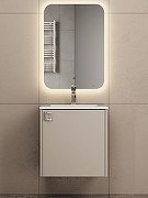 Тумба с раковиной Uperwood Aurora 50 KAurora50cm подвесная цвет Бежевый матовый-8