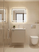 Тумба с раковиной Uperwood Aurora 50 KAurora50cm подвесная цвет Бежевый матовый-16