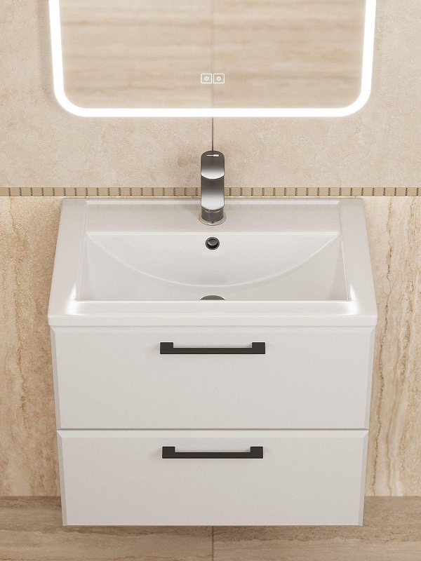 Тумба с раковиной Uperwood Foster New 60 KFosterNEW60w подвесная 