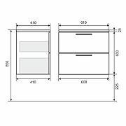 Тумба с раковиной Uperwood Foster New 60 KFosterNEW60w подвесная цвет Белый матовый-6