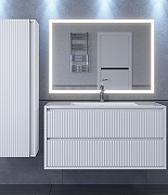 Тумба с раковиной Uperwood Next Premium 100 3930205173 подвесная цвет Белый матовый-1