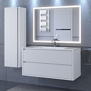 Тумба с раковиной Uperwood Next Premium 100 3930205173 подвесная цвет Белый матовый-2