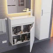 Тумба с раковиной Uperwood Modul 60 393020546 подвесная цвет Белый матовый-7