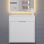 Тумба с раковиной Uperwood Modul 60 393020546 подвесная цвет Белый матовый-8