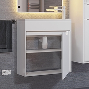 Тумба с раковиной Uperwood Modul 60 393020546 подвесная цвет Белый матовый-12