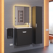 Тумба с раковиной Uperwood Modul 60 393020547 подвесная цвет Черный матовый-4