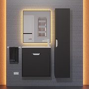 Тумба с раковиной Uperwood Modul 60 393020547 подвесная цвет Черный матовый-5