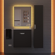 Тумба с раковиной Uperwood Modul 60 393020547 подвесная цвет Черный матовый-6