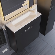 Тумба с раковиной Uperwood Modul 60 393020547 подвесная цвет Черный матовый-7