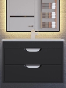 Тумба с раковиной Uperwood Modul 65 393020549 подвесная цвет Черный матовый-4