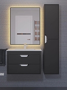 Тумба с раковиной Uperwood Modul 65 393020549 подвесная цвет Черный матовый-6
