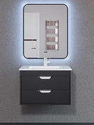 Тумба с раковиной Uperwood Modul 65 393020549 подвесная цвет Черный матовый-8
