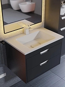 Тумба с раковиной Uperwood Modul 65 393020549 подвесная цвет Черный матовый-9