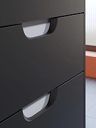 Тумба с раковиной Uperwood Modul 65 393020549 подвесная цвет Черный матовый-10