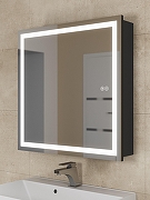 Зеркальный шкаф Uperwood Tanos 70 ZTanos70b с подсветкой цвет Черный