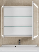 Зеркальный шкаф Uperwood Tanos 80 ZTanos80w с подсветкой цвет Белый-3