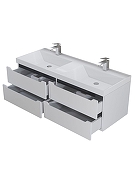 Тумба с раковиной Uperwood Tanos 120 229111020233 подвесная цвет Белый матовый Графит матовый-3