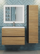 Тумба с раковиной Uperwood Barsa 70 293020547 подвесная цвет Черный матовый Дуб сонома-10