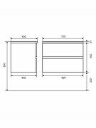 Тумба с раковиной Uperwood Barsa 70 293020547 подвесная цвет Черный матовый Дуб сонома-15