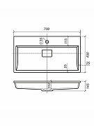 Тумба с раковиной Uperwood Barsa 70 293020547 подвесная цвет Черный матовый Дуб сонома-16