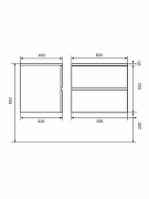 Тумба с раковиной Uperwood Barsa 60 2930205645 подвесная цвет Черный матовый Дуб сонома-16