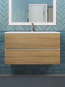 Тумба с раковиной Uperwood Barsa 90 29830205648 подвесная цвет Белый матовый Дуб сонома-7