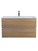 Тумба с раковиной Uperwood Barsa 90 29830205648 подвесная цвет Белый матовый Дуб сонома-12