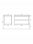 Тумба с раковиной Uperwood Barsa 90 29830205648 подвесная цвет Белый матовый Дуб сонома-18