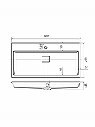Тумба с раковиной Uperwood Barsa 90 29830205648 подвесная цвет Белый матовый Дуб сонома-19