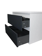 Тумба под раковину Uperwood Next Premium 70 3930205151 подвесная цвет Белый матовый Графит матовый-9