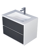 Тумба под раковину Uperwood Next Premium 70 3930205151 подвесная цвет Белый матовый Графит матовый-12