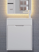 Тумба с раковиной Uperwood Modul 50 393020544 подвесная цвет Белый матовый-6