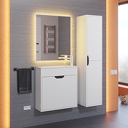 Тумба с раковиной Uperwood Modul 60 393020557 подвесная цвет Белый матовый Графит матовый-4