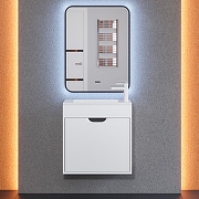 Тумба с раковиной Uperwood Modul 60 393020557 подвесная цвет Белый матовый Графит матовый-6