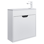 Тумба с раковиной Uperwood Modul 60 393020557 подвесная цвет Белый матовый Графит матовый-15