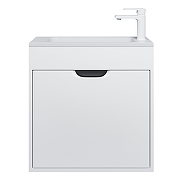 Тумба с раковиной Uperwood Modul 60 393020557 подвесная цвет Белый матовый Графит матовый-16
