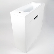 Тумба с раковиной Uperwood Modul 60 393020557 подвесная цвет Белый матовый Графит матовый-20