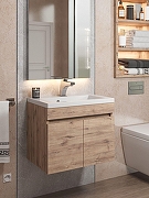 Тумба под раковину Uperwood Eva 50 3930213461 подвесная цвет Крафт Табачный-4