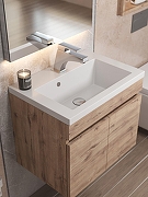Тумба под раковину Uperwood Eva 50 3930213461 подвесная цвет Крафт Табачный-5