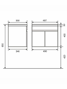 Тумба под раковину Uperwood Eva 50 3930213461 подвесная цвет Крафт Табачный-10