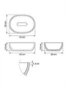 Раковина-чаша Uperwood Arizona 45 2091020328 цвет Графит-9