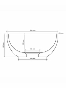 Раковина-чаша Uperwood Florida 30 2091020329 цвет Графит-9